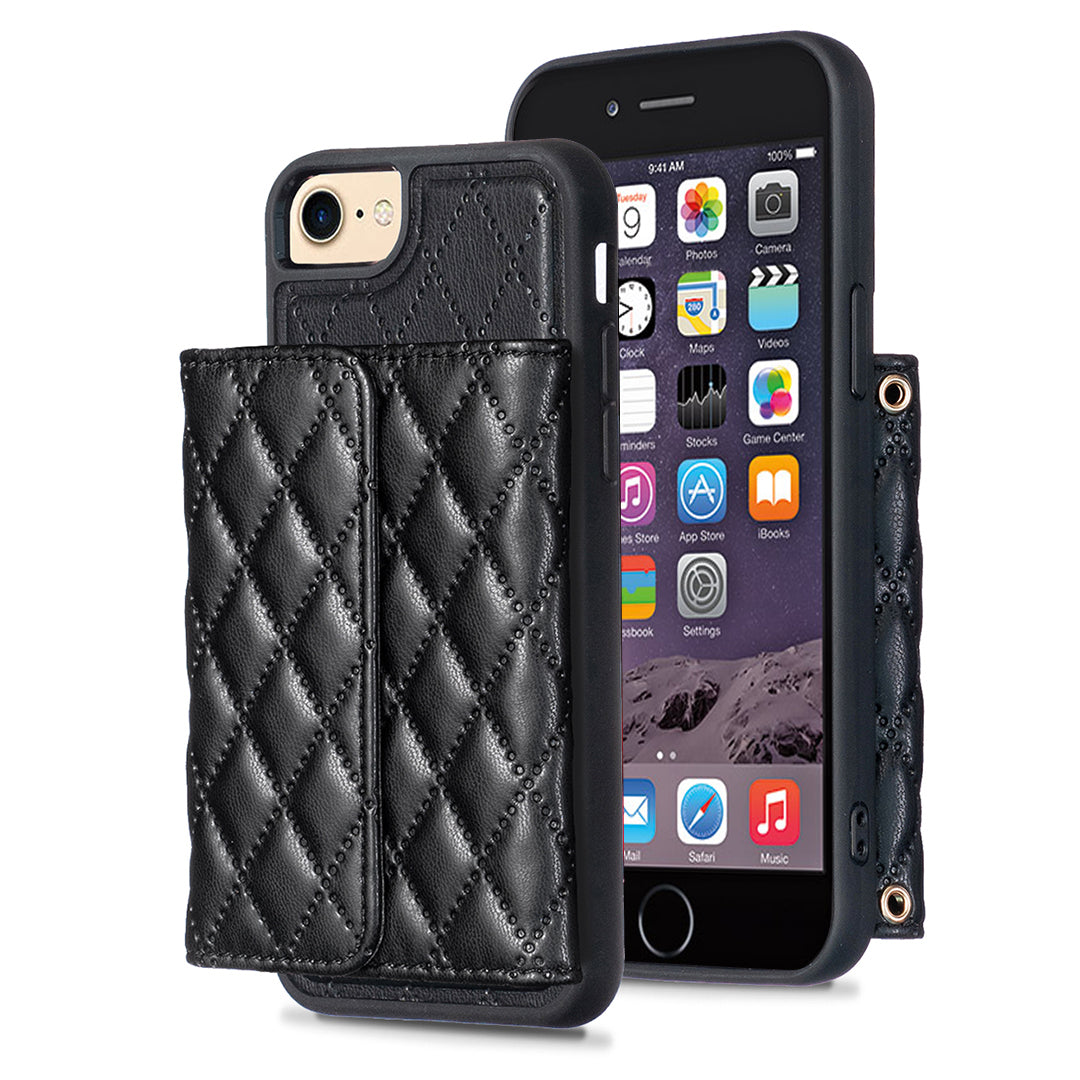 BF23-stil Kickstand Cover til iPhone 6 6s 7 8 SE (2020) Kortholder Læder+TPU telefoncover BF23-stil Kickstand Cover til iPhone 6 6s 7 8 SE (2020) Kortholder Læder+TPU telefoncover